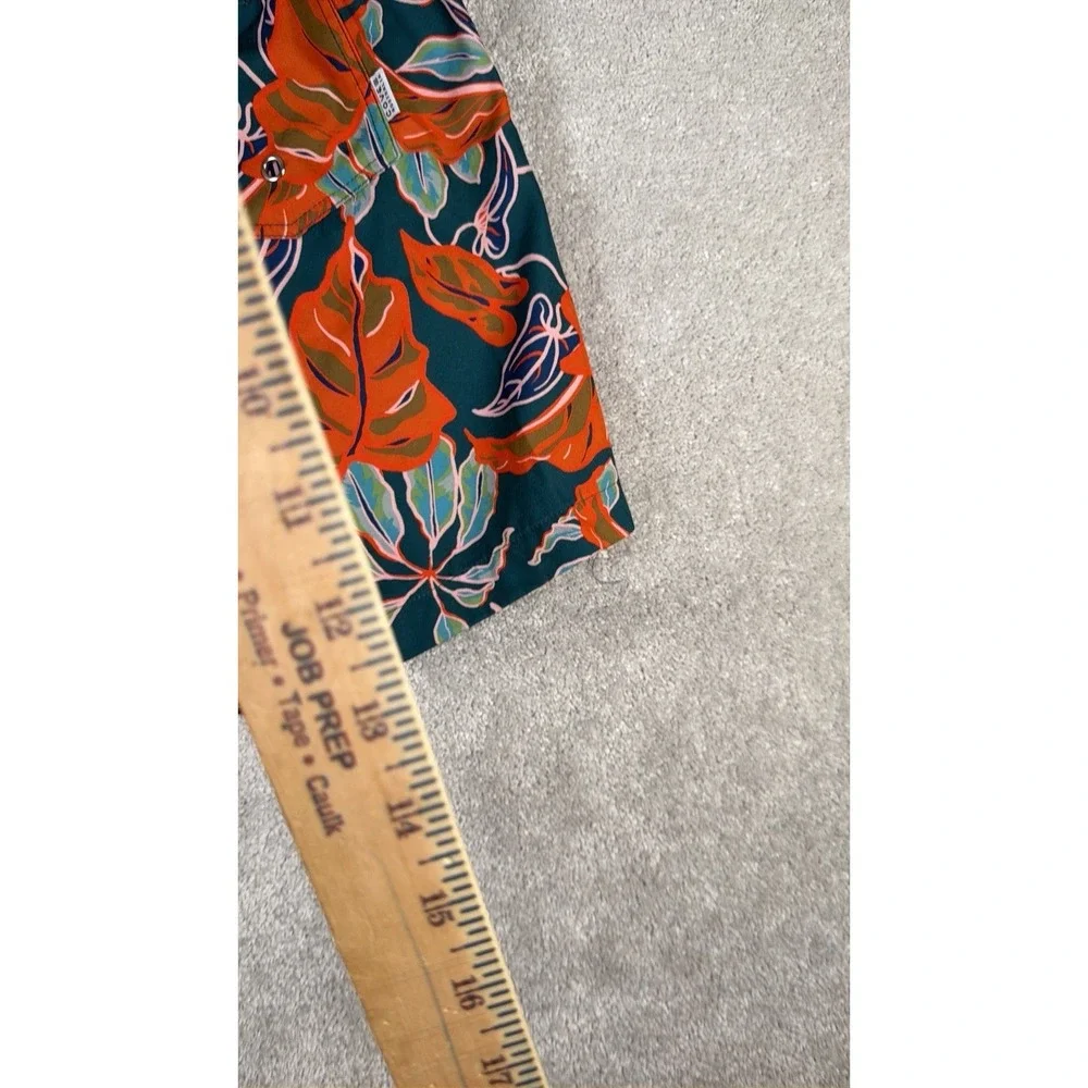 Cove Tropical Palm Leaf All Over Swim Trunks Mens Medium Multicolor Board Shorts